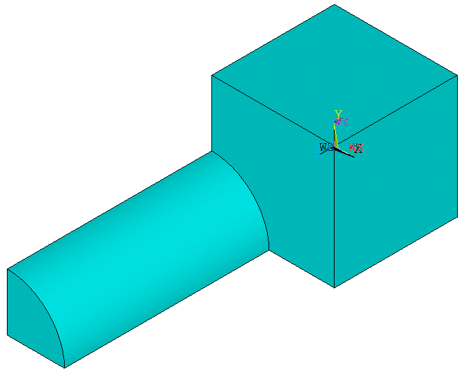 cube and cylinder_quarter model