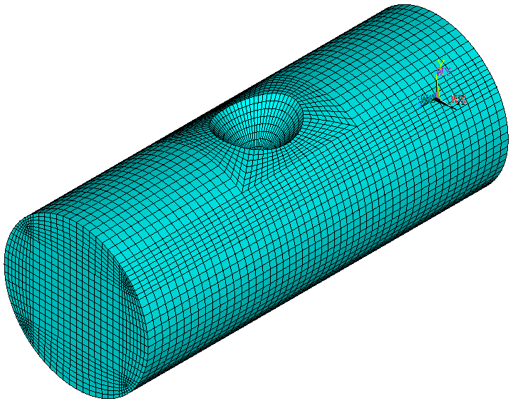 cylinder with a dent_FULL MESH